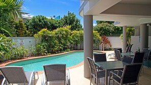 A heated pool