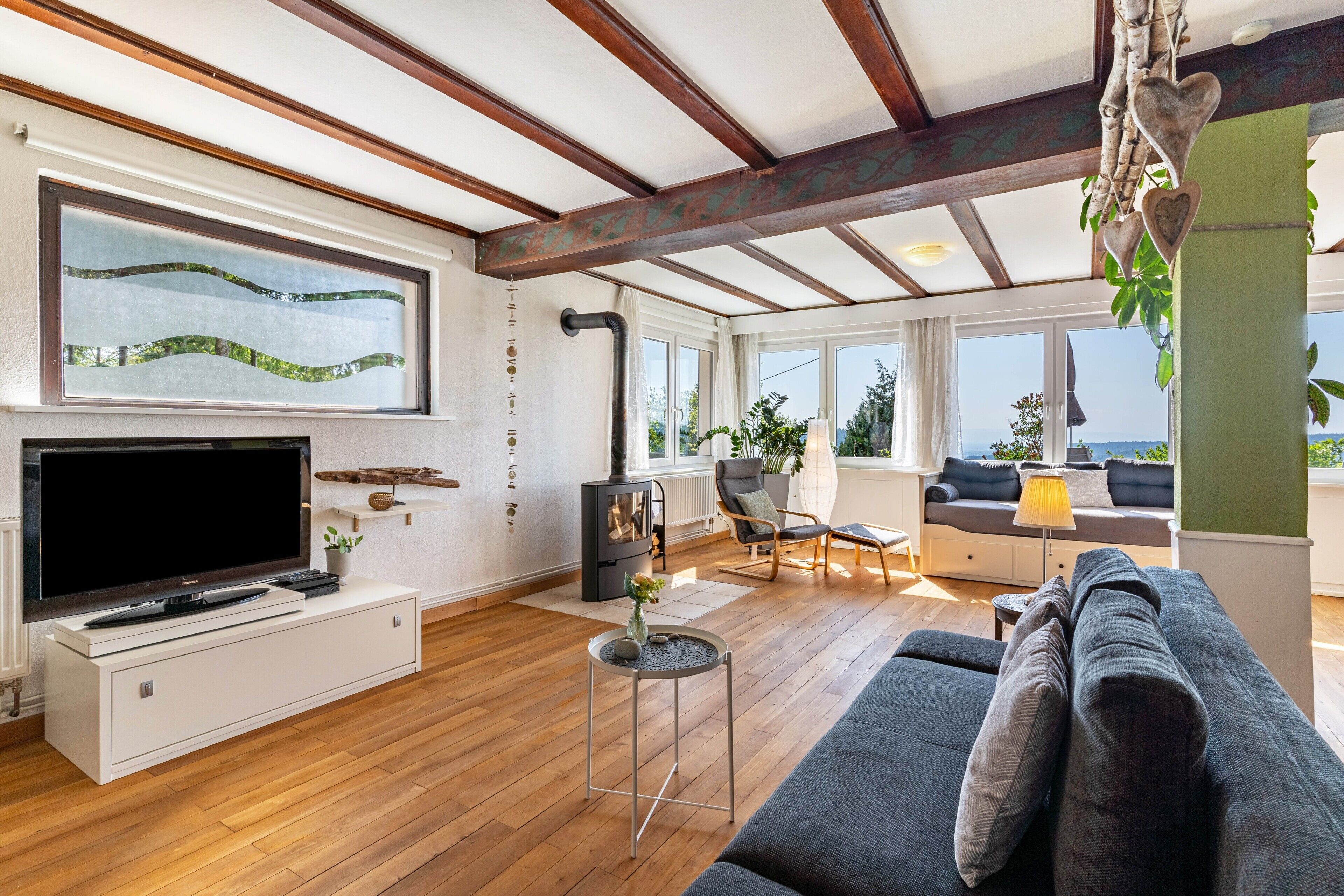 TV, fireplace, DVD player, stereo