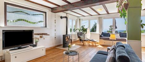 TV, fireplace, DVD player, stereo