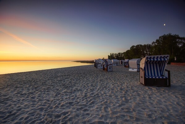 Tæt på stranden, liggestole