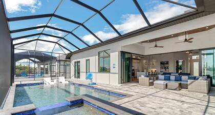 Luxe Cape Coral Waterfront Pool Home | Spa, Ping Pong, Home Gym & Pickleball Nearby
