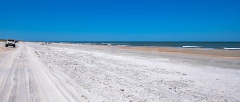Guests can enjoy access to a wide, open beach.