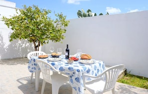Villa, 2 Bedrooms, Accessible, Smoking | Outdoor dining - Villa Diamante Torre Lapillo With Air Conditioning, Parking And Wi-fi (Porto Cesareo)