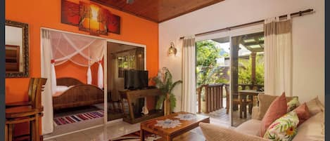 Villa, 1 habitación, para fumadores, balcón | Sala de estar