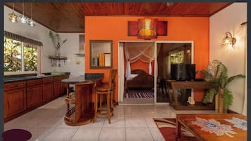 Villa, 1 Schlafzimmer, Raucher, Balkon | Wohnzimmer