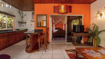 Villa, 1 Schlafzimmer, Raucher, Balkon | Wohnzimmer
