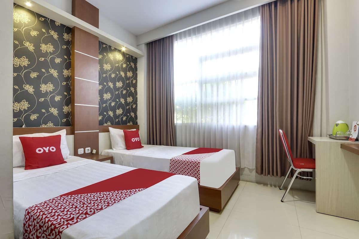 ห้องสแตนดาร์ดทวิน | โต๊ะทำงาน, ห้องเก็บเสียง, Wi-Fi ฟรี, ผ้าปูที่นอน