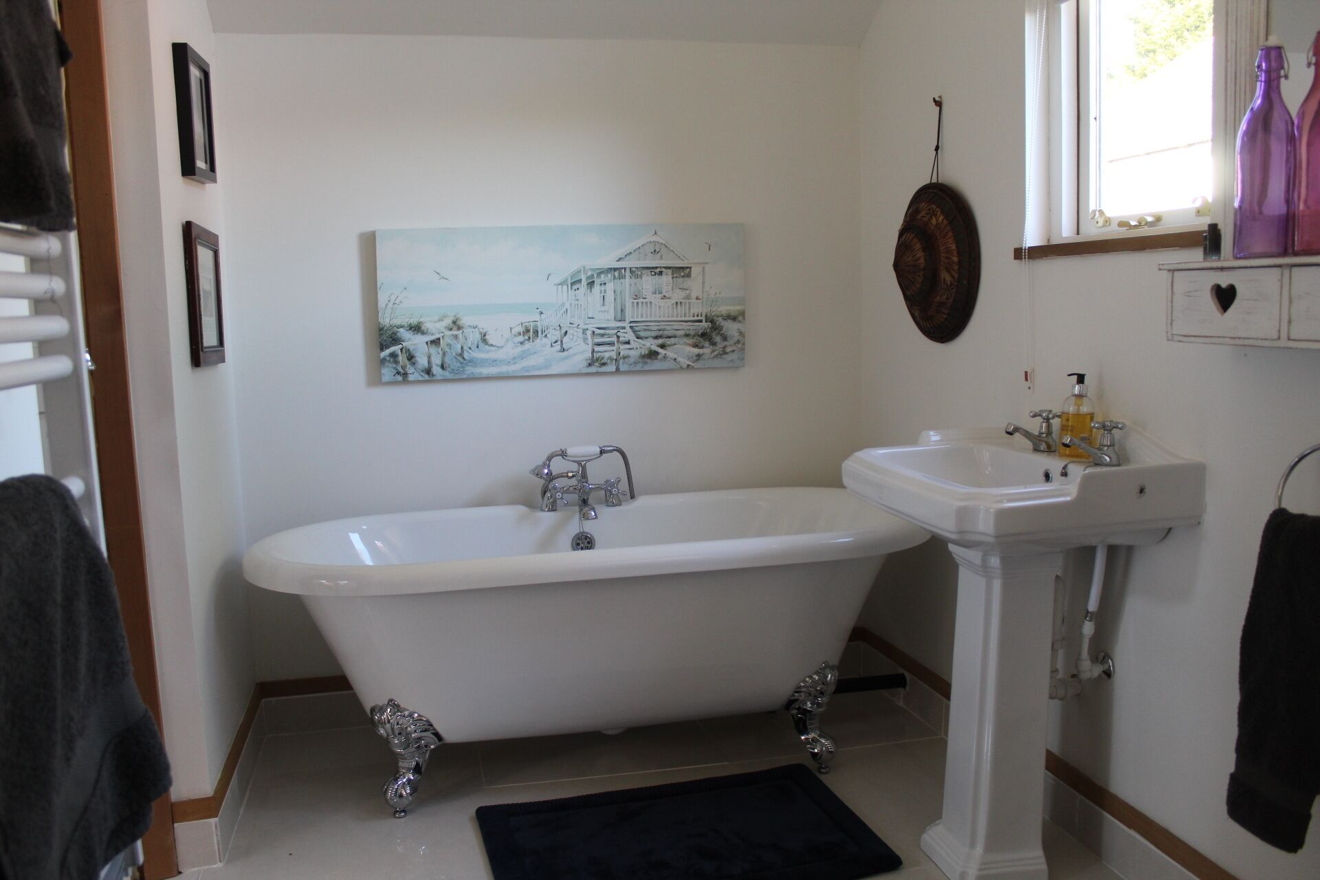 Secluded timber cabin with private garden and wood fired hot tub.