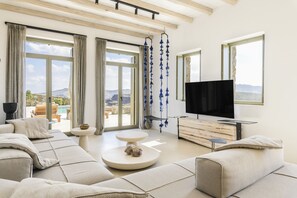 Exclusive Villa | Living area | Printers - Nasta Suites & Villas Intentional Living Mykonos (Mykonos)