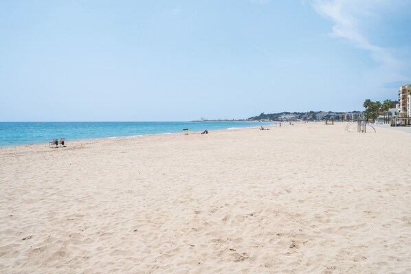 En la playa