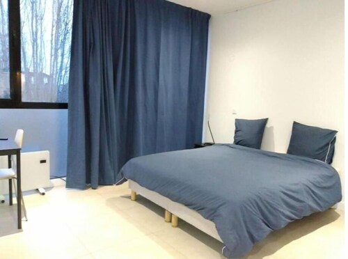 Studio overlooking garden