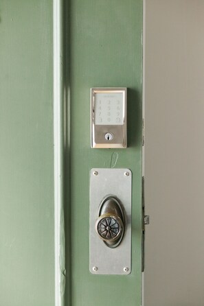 Secure entry to your accommodation with a modern electronic lock system.