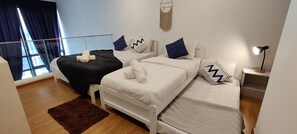 1 غرفة نوم ومكواة/لوح كي وواي فاي وملاءات أسرّة