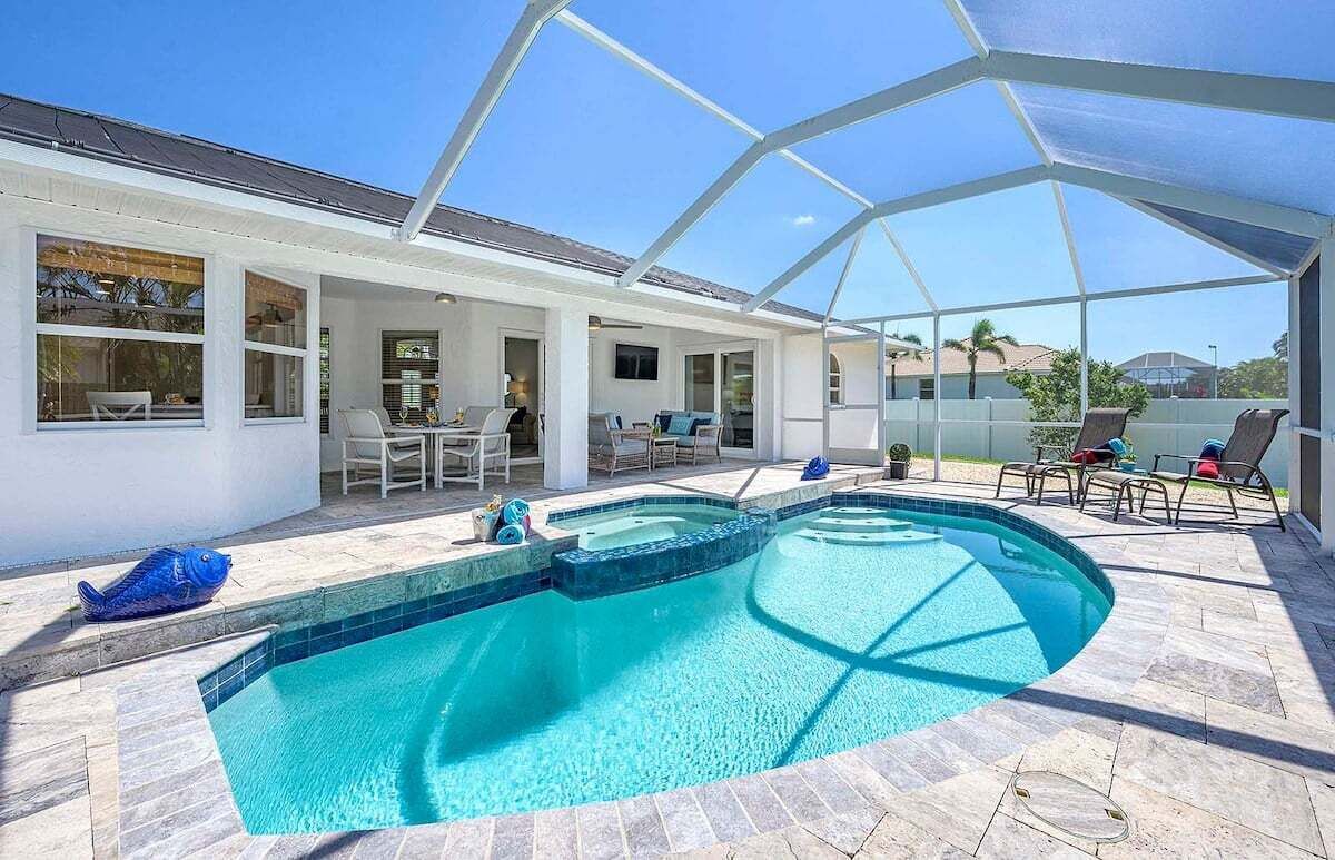A heated pool