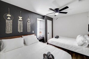 4 bedrooms, desk, iron/ironing board, WiFi