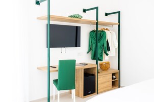 Comfort Room | Individually furnished, desk, laptop workspace, blackout curtains