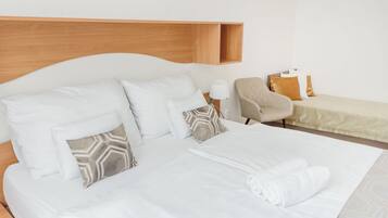 Habitación doble clásica | Minibar, caja de seguridad en la habitación y escritorio