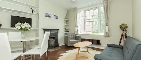 TV, fireplace, offices