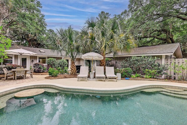 A heated pool