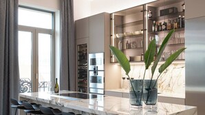 Apartment, 2 Bedrooms, Fireplace, City View | Dining - Luxury Penthouse In Downtown (Budapest)