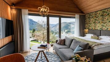 Habitación doble Deluxe | Sábanas de algodón egipcio, ropa de cama de alta calidad y edredón