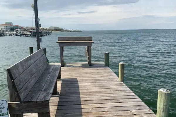 Fishing area at the end of private community dock.