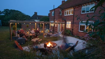 Outdoor banquet area