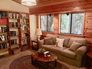 Cabin, 4 Bedrooms, Patio | Living area