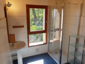 Shower, hair dryer, bidet, soap