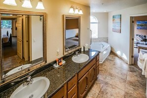 Hair dryer, bidet, towels, soap