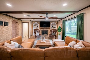 Smart TV, table football, ping pong