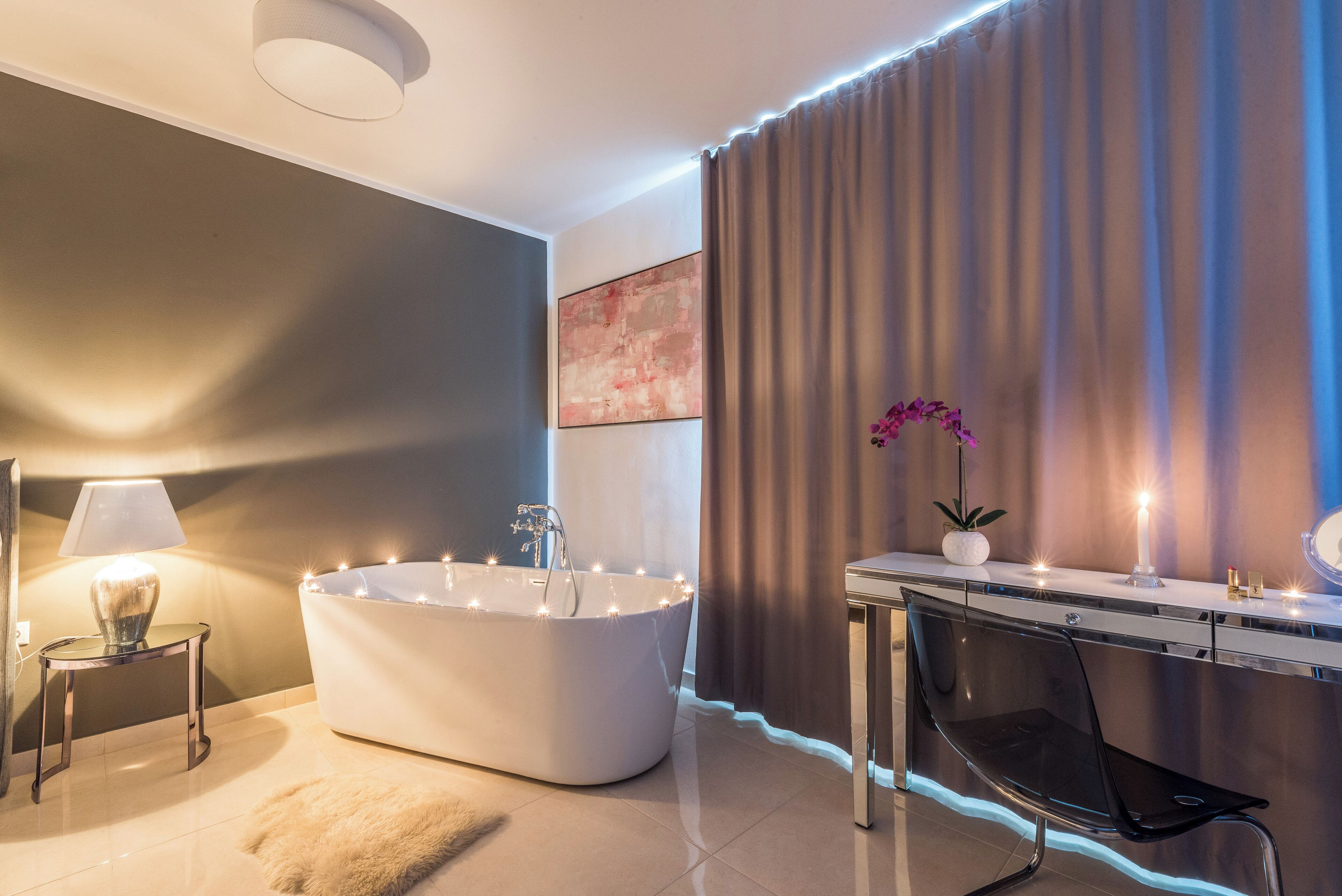 Shower, eco-friendly toiletries, hair dryer, towels