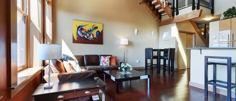 Smart-tv och eldstad