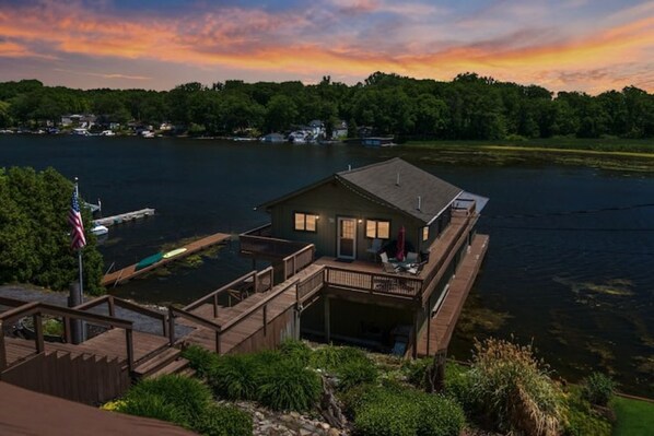 Exterior - Unique lake house built overwater on the Great Lakes, Sodus Bay Lake Ontario (Wolcott)