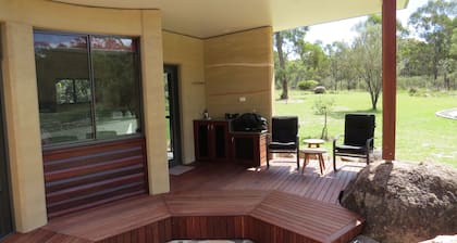 Secluded Off-Grid Rammed Earth Cabin