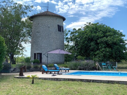 Converted Windmill with Pool in France
