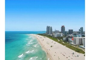 On the beach, sun loungers, beach towels - BeachFront On The Sand Unit #229, South of 5t, 335 Ocean Dr, Miami Beach (Miami Beach)