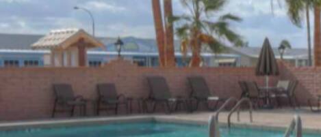 Outdoor pool, a heated pool