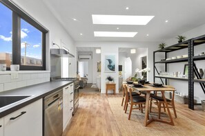 Microwave, oven, stovetop, dishwasher