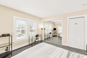 2 bedrooms, desk, iron/ironing board, travel cot