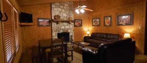 Télévision, cheminée