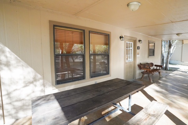 Porch view with seating area