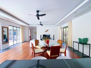 Villa, 2 chambres, fumeur, piscine privée | Restauration