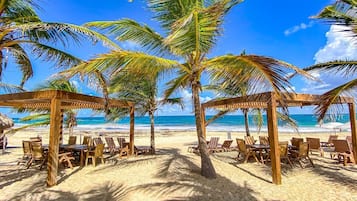 Sun loungers, beach towels