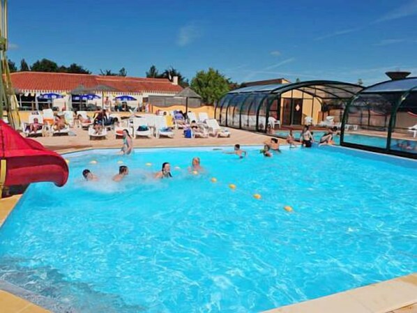 A heated pool