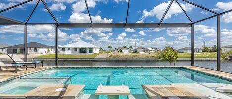 Una piscina riscaldata