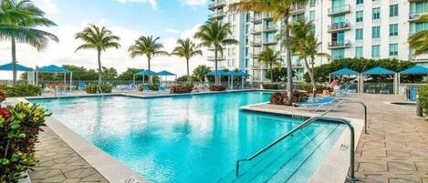 Outdoor pool, a heated pool