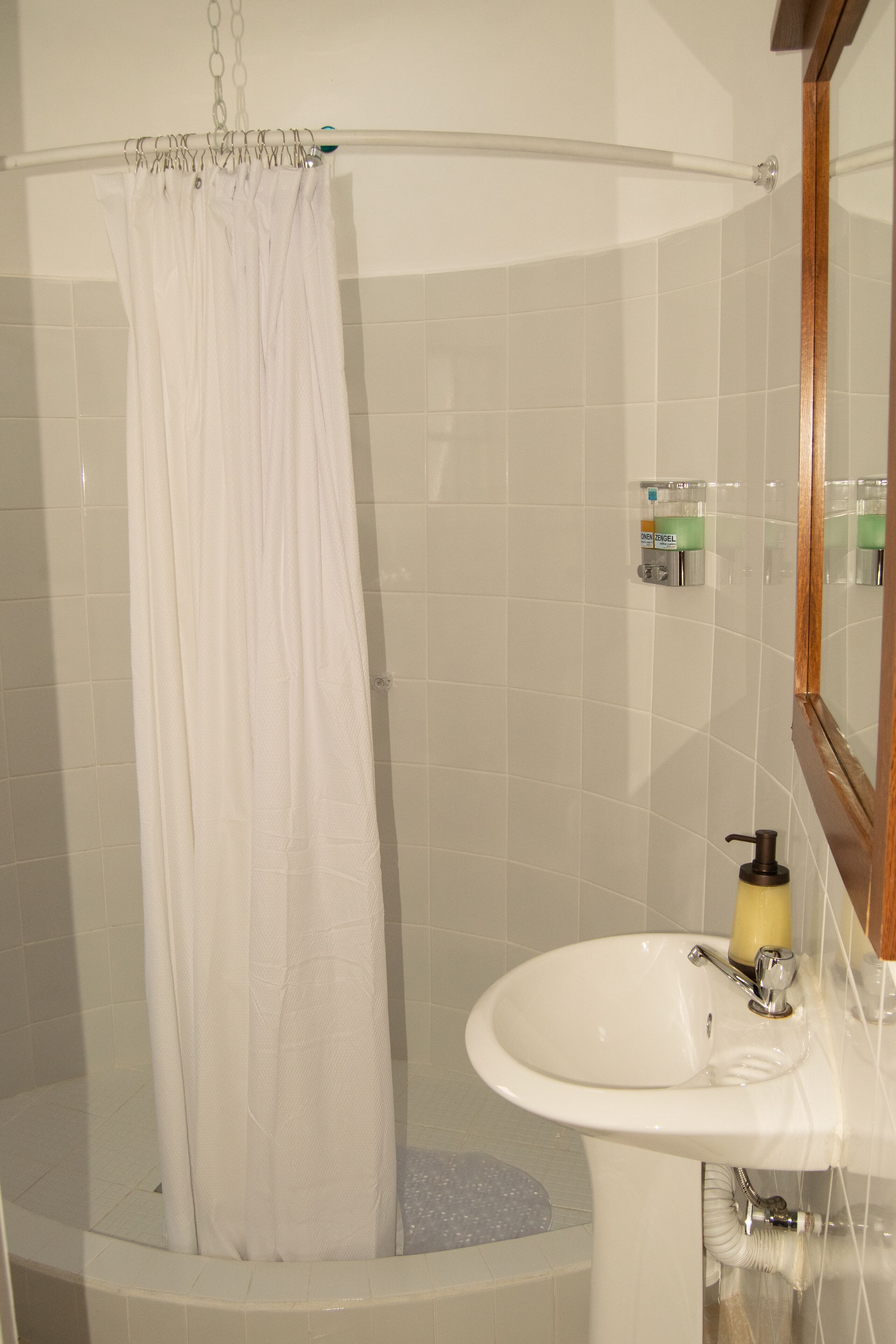 family quadruple room | bathroom | shower, hair dryer, towels, soap