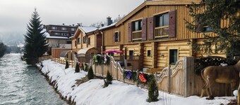 Riverside chalet with terrace and sauna in Kaprun