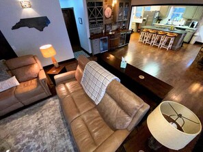 Smart TV, fireplace, video games